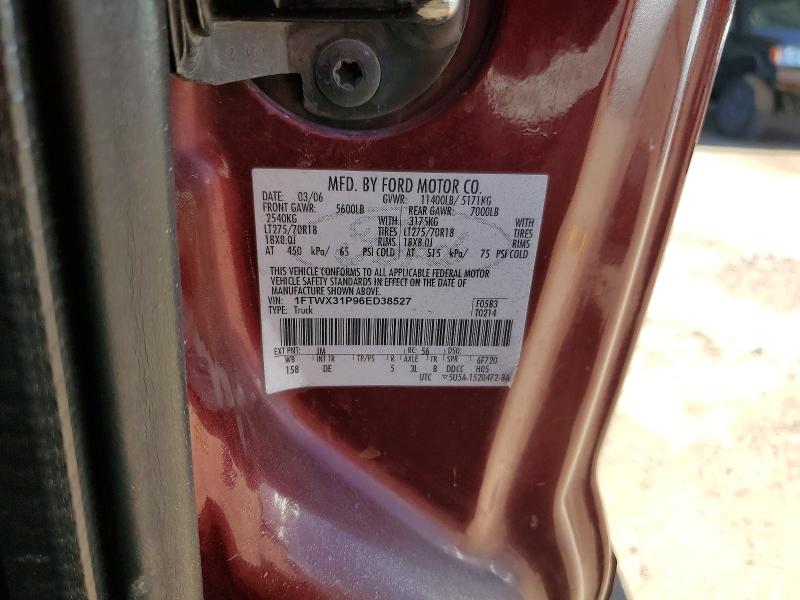 57206886 :رقم المزاد ، 1FTWX31P96ED38527 vin ، 2006 Ford F350 مزاد بيع