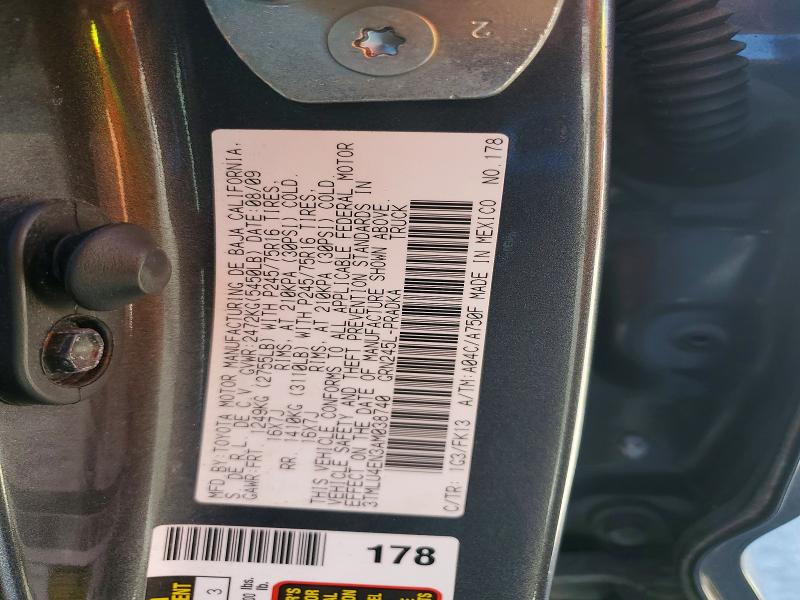 Aukcja sprzedaży 2010 Toyota Tacoma, vin: 3TMLU4EN3AM038740, numer aukcji: 56982716
