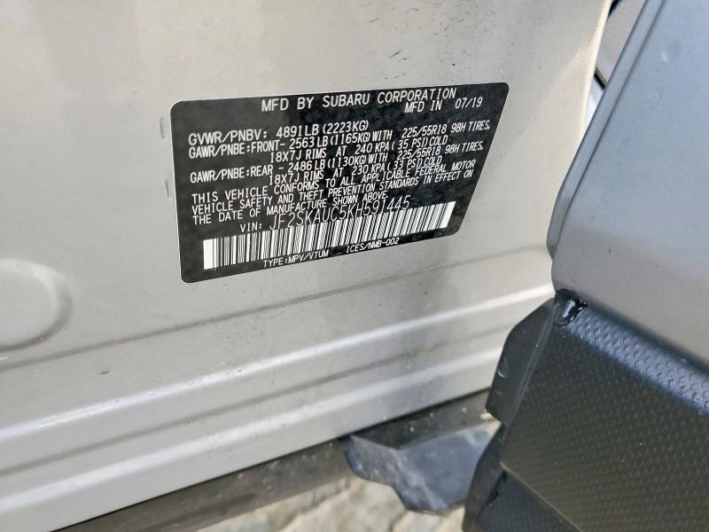 Продажа на аукционе авто 2019 Subaru Forester, vin: JF2SKAUC5KH591445, номер лота: 58771446