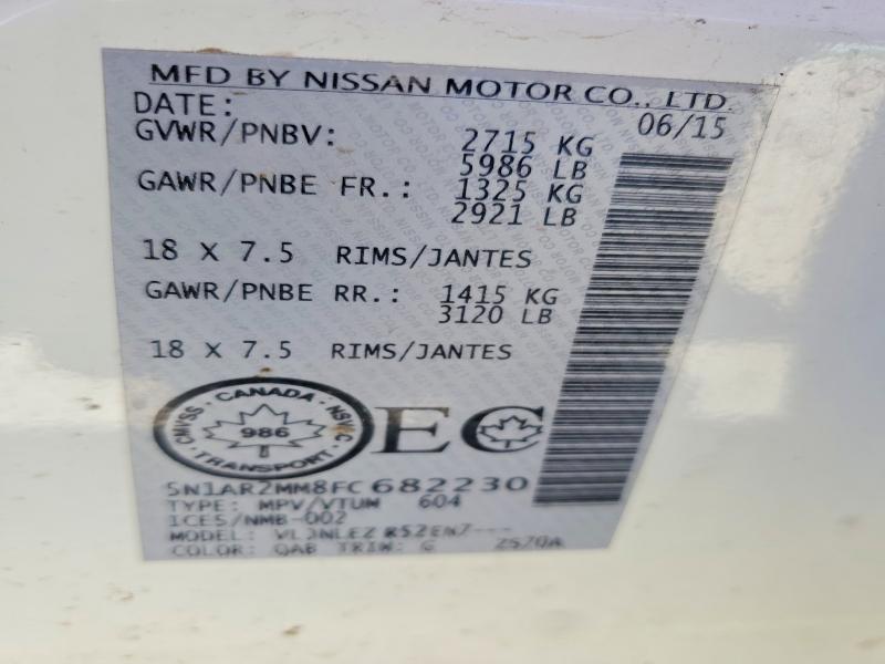 Продаж на аукціоні авто 2015 Nissan Pathfinder, vin: 5N1AR2MM8FC682230, номер лоту: 56363706