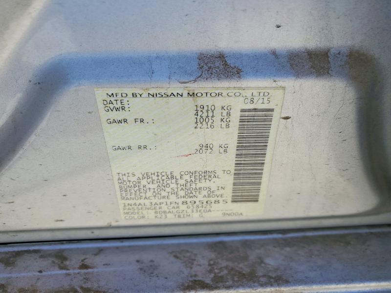 55712566 :رقم المزاد ، 1N4AL3AP1FN895685 vin ، 2015 Nissan Altima مزاد بيع