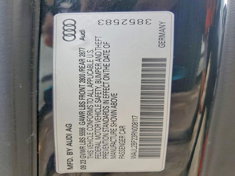 Продажа на аукционе авто 2024 Audi A6, vin: WAUL2BF23RN008117, номер лота: 58098646