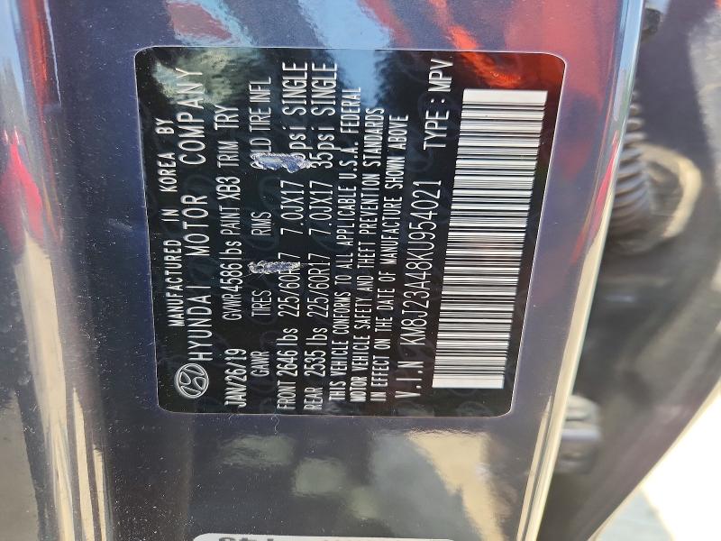 Aukcja sprzedaży 2019 Hyundai Tucson, vin: KM8J23A48KU954021, numer aukcji: 56576296