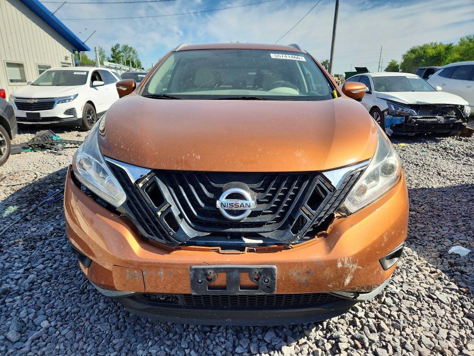 55741466 :رقم المزاد ، 5N1AZ2MHXFN235664 vin ، 2015 Nissan Murano مزاد بيع