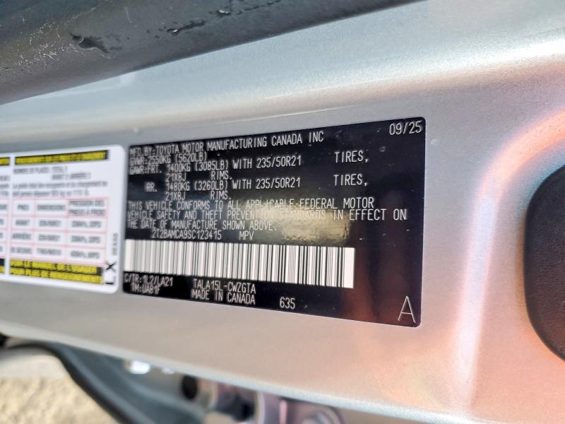 Aukcja sprzedaży 2025 Lexus Rx 350, vin: 2T2BAMCA9SC123415, numer aukcji: 57198836
