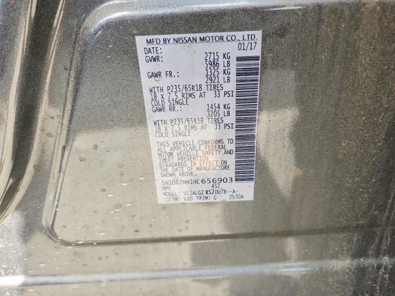 Aukcja sprzedaży 2017 Nissan Pathfinder, vin: 5N1DR2MN1HC656903, numer aukcji: 56606446