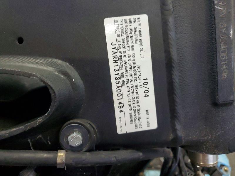 Aukcja sprzedaży 2005 Yamaha Yzfr1, vin: JYARN13Y35A001494, numer aukcji: 58430536