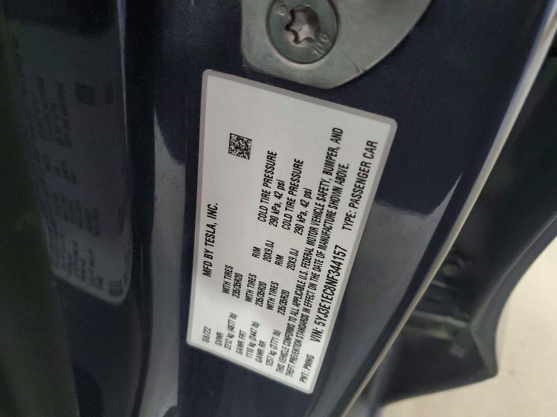Продажа на аукционе авто 2022 Tesla Model 3, vin: 5YJ3E1EC8NF344157, номер лота: 57153246