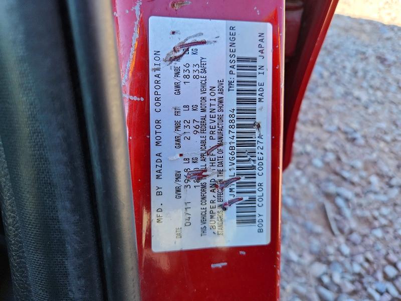 55451926 :رقم المزاد ، JM1BL1VG6B1478884 vin ، 2011 Mazda 3 مزاد بيع