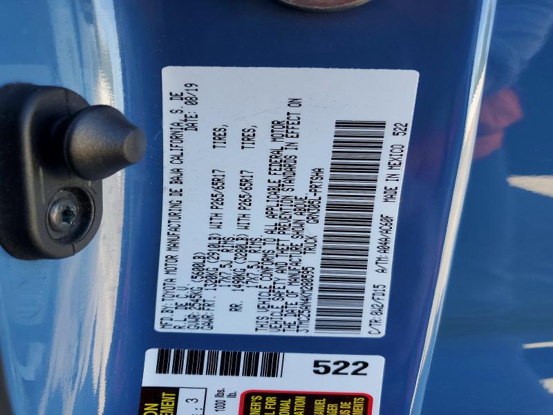Aukcja sprzedaży 2019 Toyota Tacoma, vin: 3TMCZ5AN4KM280595, numer aukcji: 56629176