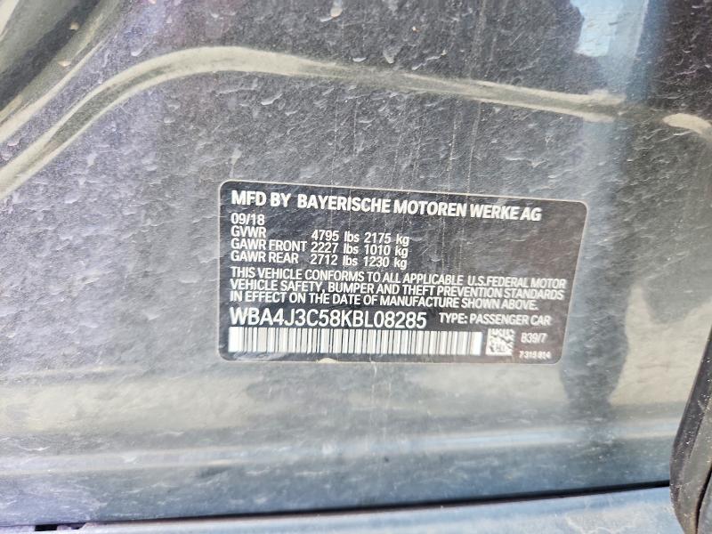 55803656 :رقم المزاد ، WBA4J3C58KBL08285 vin ، 2019 Bmw 430xi مزاد بيع