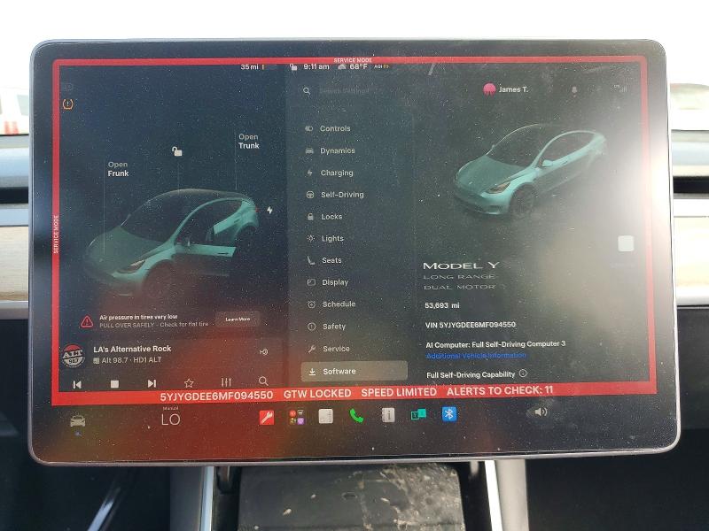 Продажа на аукционе авто 2021 Tesla Model Y, vin: 5YJYGDEE6MF094550, номер лота: 57915266