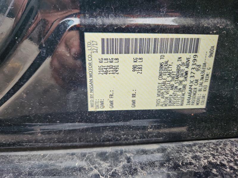 Продаж на аукціоні авто 2018 Nissan Maxima, vin: 1N4AA6AP4JC373399, номер лоту: 56365896