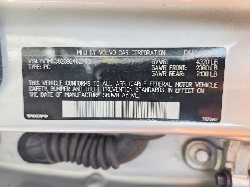 Aukcja sprzedaży 2009 Volvo S40, vin: YV1MS382092462783, numer aukcji: 56326116