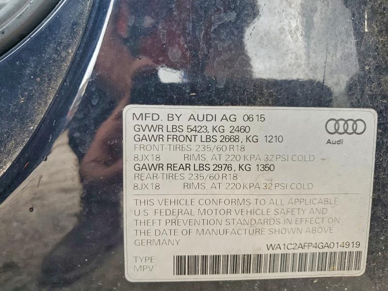 Aukcja sprzedaży 2016 Audi Q5, vin: WA1C2AFP4GA014919, numer aukcji: 57527596