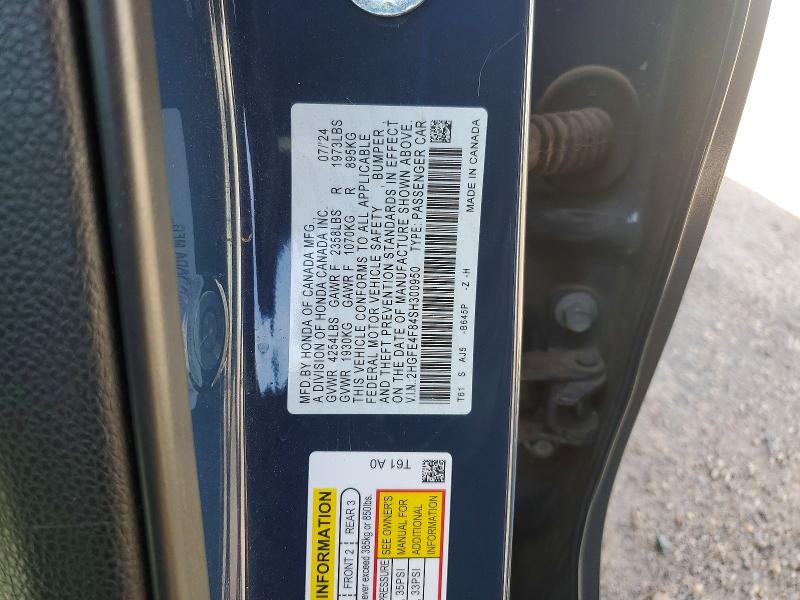 56222576 :رقم المزاد ، 2HGFE4F84SH300950 vin ، 2025 Honda Civic مزاد بيع