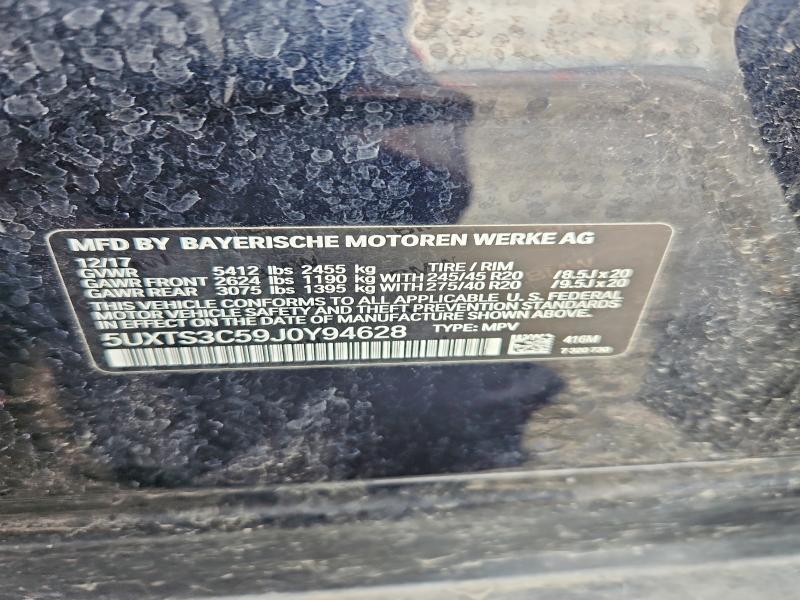 Продажа на аукционе авто 2018 Bmw X3, vin: 5UXTS3C59J0Y94628, номер лота: 57298656