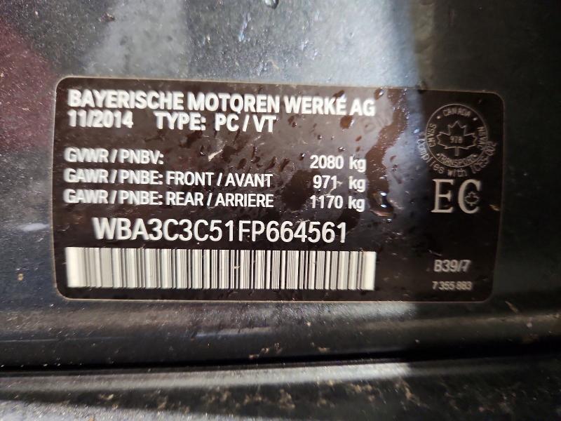 Aukcja sprzedaży 2015 Bmw 320, vin: WBA3C3C51FP664561, numer aukcji: 55207016
