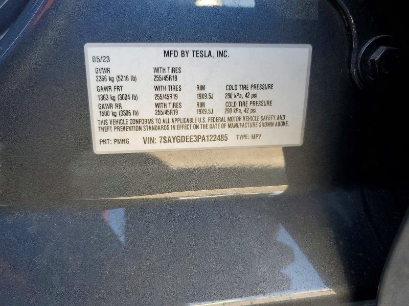 56186376 :رقم المزاد ، 7SAYGDEE3PA122485 vin ، 2023 Tesla Model Y مزاد بيع