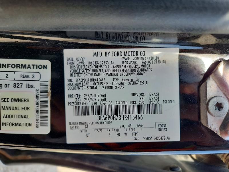 Продажа на аукционе авто 2017 Ford Fusion, vin: 3FA6P0H73HR415466, номер лота: 55934196