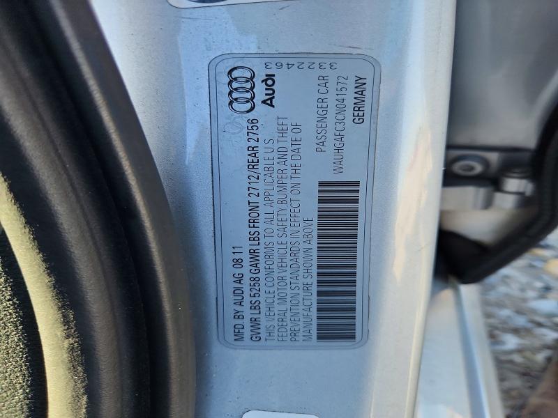 Aukcja sprzedaży 2012 Audi A6, vin: WAUHGAFC3CN041572, numer aukcji: 57122326