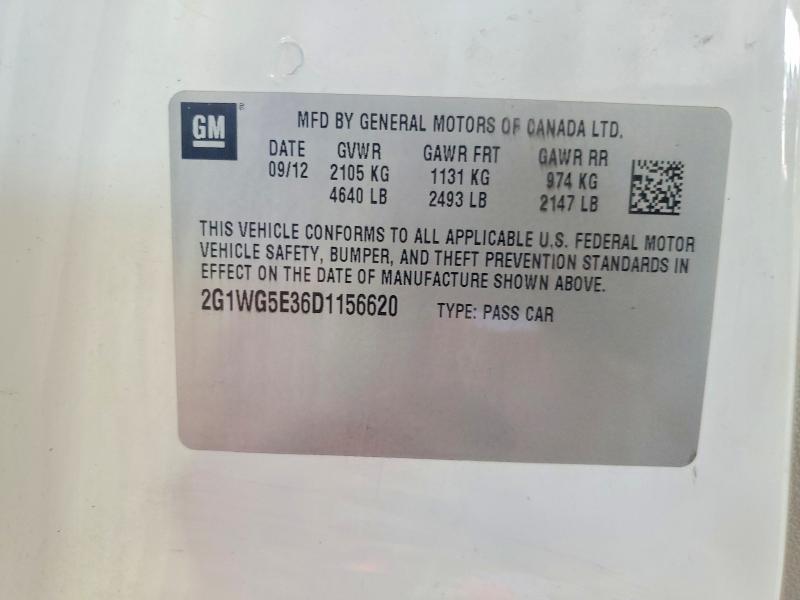 Продаж на аукціоні авто 2013 Chevrolet Impala, vin: 2G1WG5E36D1156620, номер лоту: 85636615