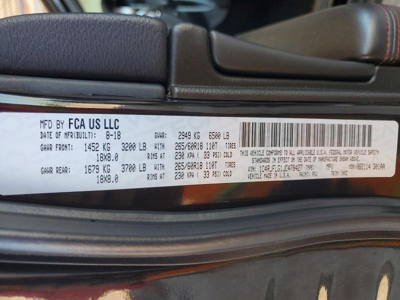 Продажа на аукционе авто 2018 Jeep Grand Cherokee, vin: 1C4RJFLG1JC478427, номер лота: 56483486