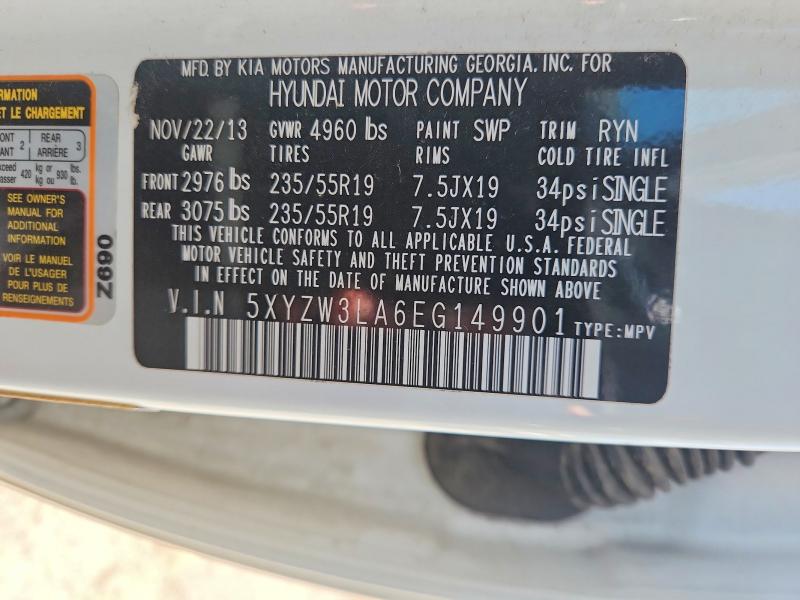 57218376 :رقم المزاد ، 5XYZW3LA6EG149901 vin ، 2014 Hyundai Santa Fe Sport مزاد بيع