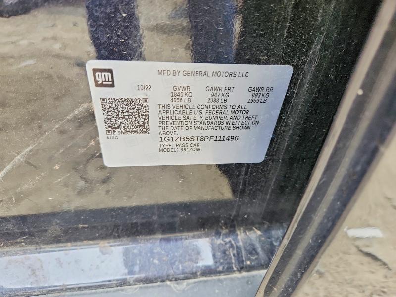 Продажа на аукционе авто 2023 Chevrolet Malibu, vin: 1G1ZB5ST8PF111496, номер лота: 55985196