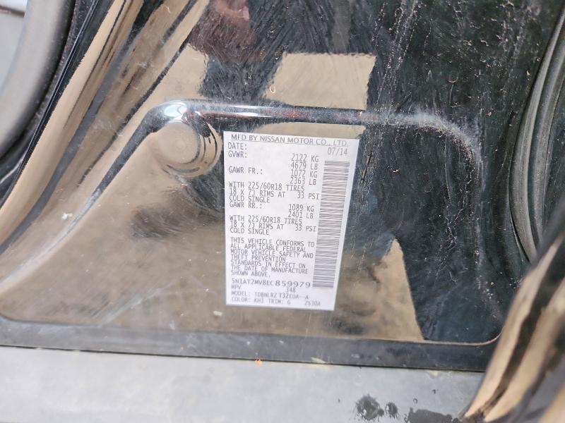 2014 Nissan Rogue მანქანა იყიდება აუქციონზე, vin: 5N1AT2MV8EC859979, აუქციონის ნომერი: 57734786