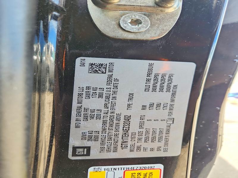 58119146 :رقم المزاد ، 1GTN1TEH4EZ320492 vin ، 2014 Gmc Sierra مزاد بيع