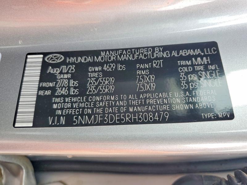 Продаж на аукціоні авто 2024 Hyundai Tucson, vin: 5NMJF3DE5RH308479, номер лоту: 57207126