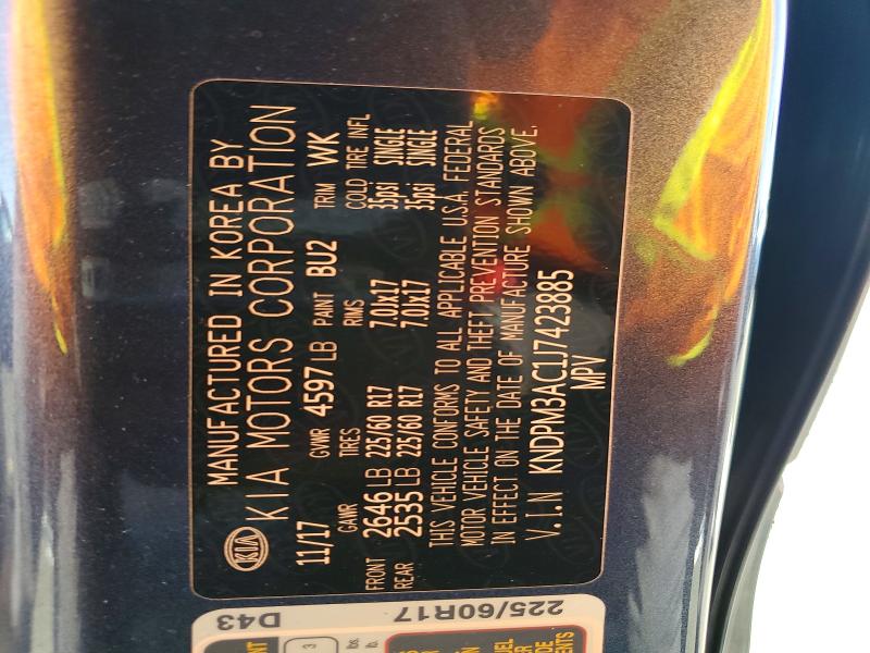 2018 Kia Sportage მანქანა იყიდება აუქციონზე, vin: KNDPM3AC1J7423885, აუქციონის ნომერი: 58772256