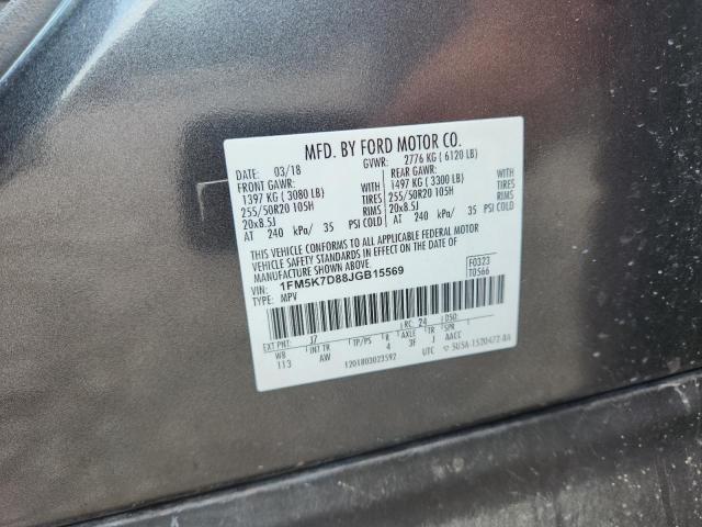 Aukcja sprzedaży 2018 Ford Explorer, vin: 1FM5K7D88JGB15569, numer aukcji: 57577556