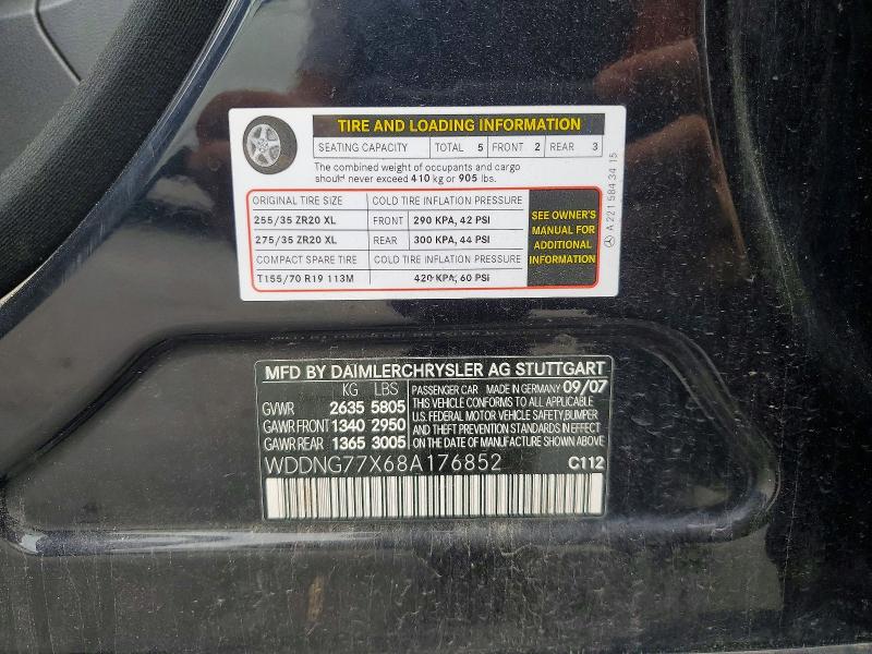 Aukcja sprzedaży 2008 Mercedes-benz S, vin: WDDNG77X68A176852, numer aukcji: 58440546