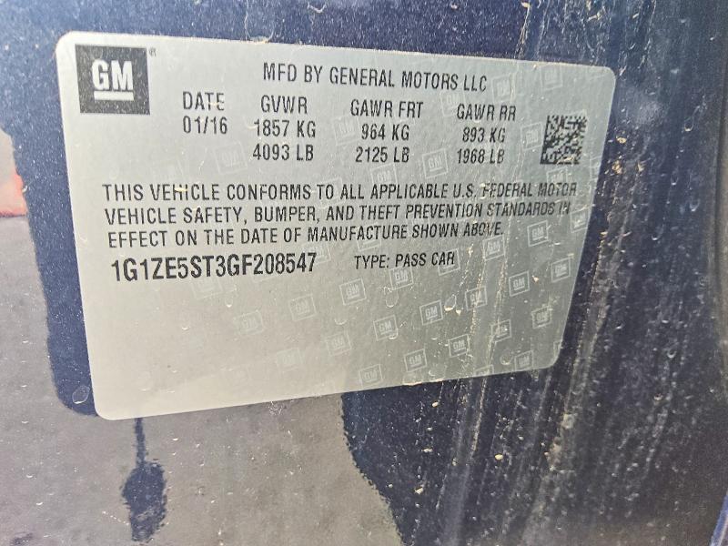 Продажа на аукционе авто 2016 Chevrolet Malibu, vin: 1G1ZE5ST3GF208547, номер лота: 57044436