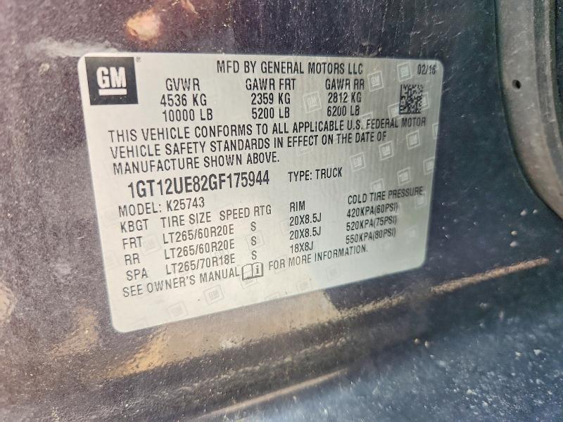 Продажа на аукционе авто 2016 Gmc Sierra, vin: 1GT12UE82GF175944, номер лота: 56680266