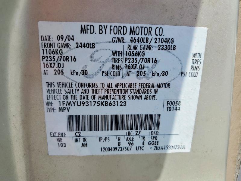 Продажа на аукционе авто 2005 Ford Escape, vin: 1FMYU93175KB63123, номер лота: 56632686