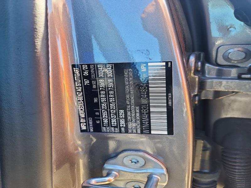 58622616 :رقم المزاد ، W1N4M4HB2LW044854 vin ، 2020 Mercedes-benz Glb مزاد بيع