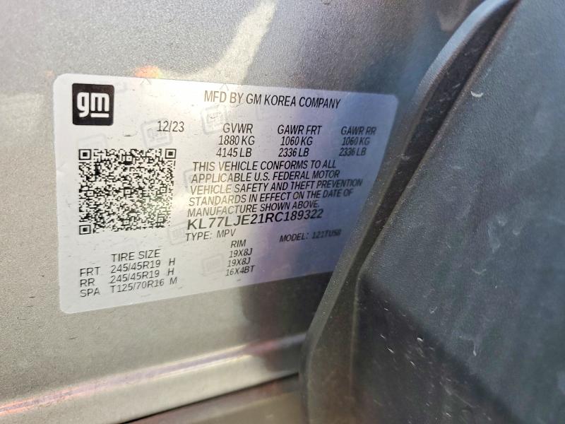Продаж на аукціоні авто 2024 Chevrolet Trax, vin: KL77LJE21RC189322, номер лоту: 56326306