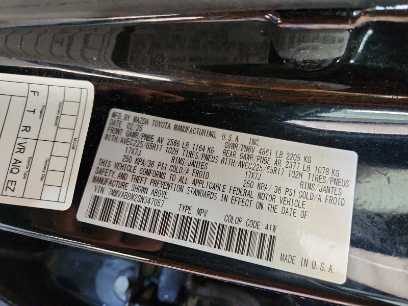 85608265 :رقم المزاد ، 7MMVABBM2SN347057 vin ، 2025 Mazda Cx-50 مزاد بيع