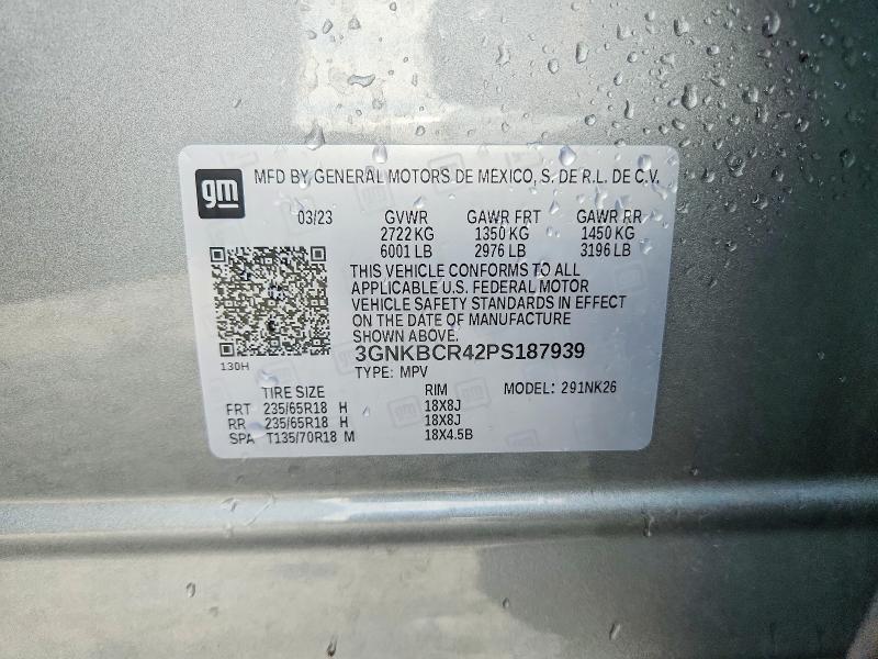 Aukcja sprzedaży 2023 Chevrolet Blazer, vin: 3GNKBCR42PS187939, numer aukcji: 55986606