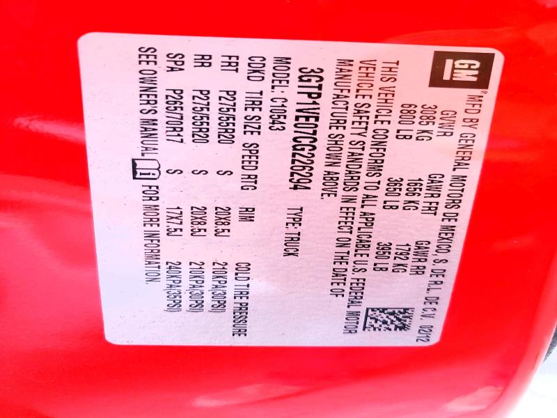 Продаж на аукціоні авто 2012 Gmc Sierra, vin: 3GTP1VE07CG226294, номер лоту: 58970386
