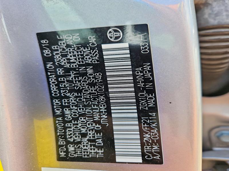 Продажа на аукционе авто 2019 Toyota C-hr, vin: JTNKHMBX8K1021948, номер лота: 58541496