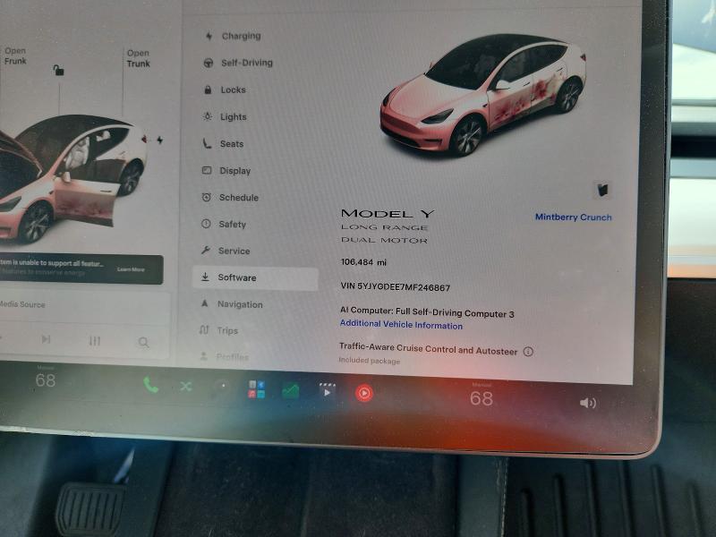 Aukcja sprzedaży 2021 Tesla Model Y, vin: 5YJYGDEE7MF246867, numer aukcji: 57737196