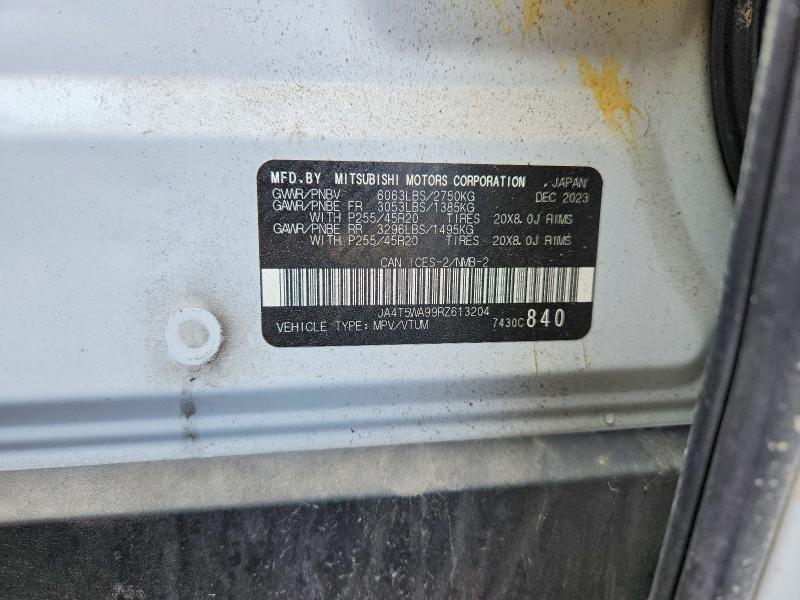 2024 Mitsubishi Outlander მანქანა იყიდება აუქციონზე, vin: JA4T5WA99RZ613204, აუქციონის ნომერი: 56095666