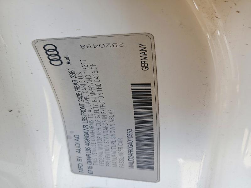 Aukcja sprzedaży 2016 Audi A5, vin: WAUD2AFR0GA010553, numer aukcji: 55393366