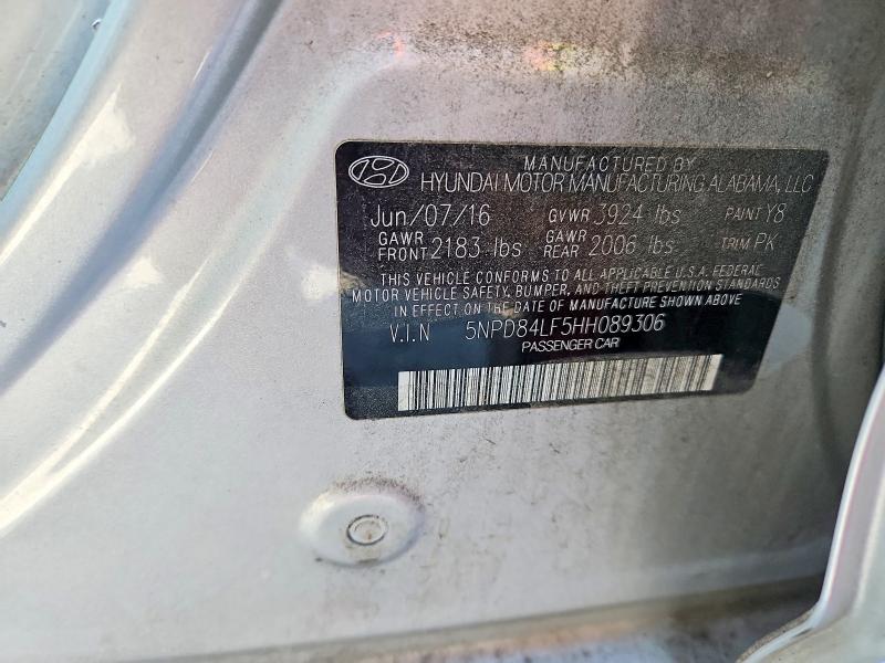 59084766 :رقم المزاد ، 5NPD84LF5HH089306 vin ، 2017 Hyundai Elantra مزاد بيع