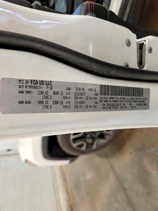 59118966 :رقم المزاد ، 3C4NJDDB2JT501191 vin ، 2018 Jeep Compass مزاد بيع