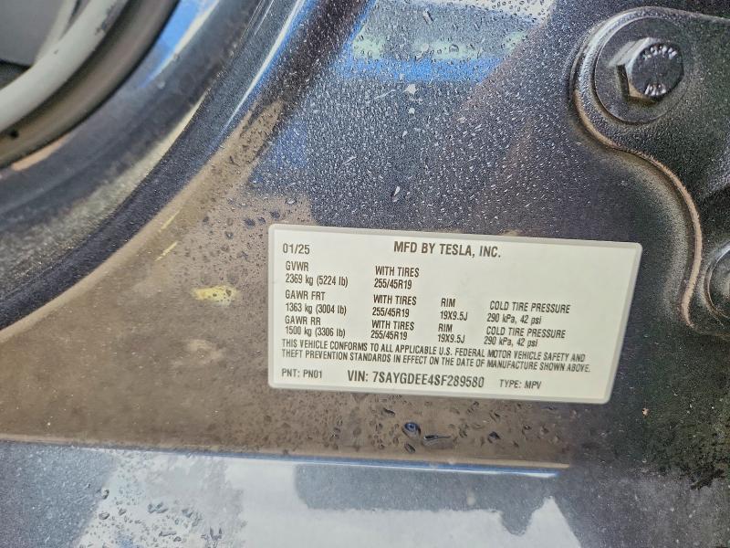 Продажа на аукционе авто 2025 Tesla Model Y, vin: 7SAYGDEE4SF289580, номер лота: 58918866